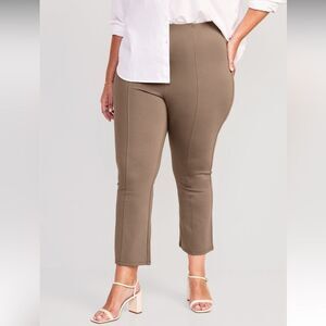 OLD NAVY Extra High Waisted Stevie Crop Kick Flare Pants Sedimentary Brown 4X